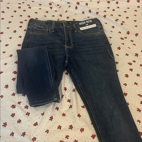 Hollister Women's High Rise Jeans - Dark Blue - Picture 1 of 4